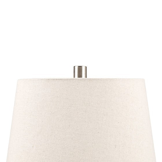 Whit Triangular Mid-Century Resin Table Lamp