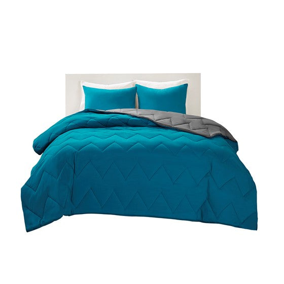 Trixie Reversible Comforter Mini Set (Teal)