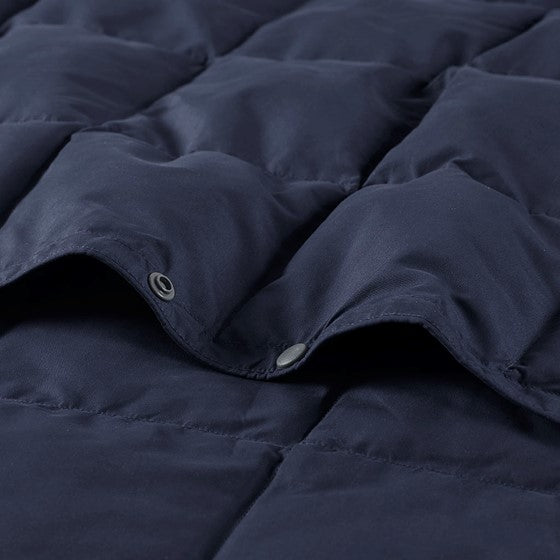 Hadly Goose Feather and Down Wearable Throw (Indigo)