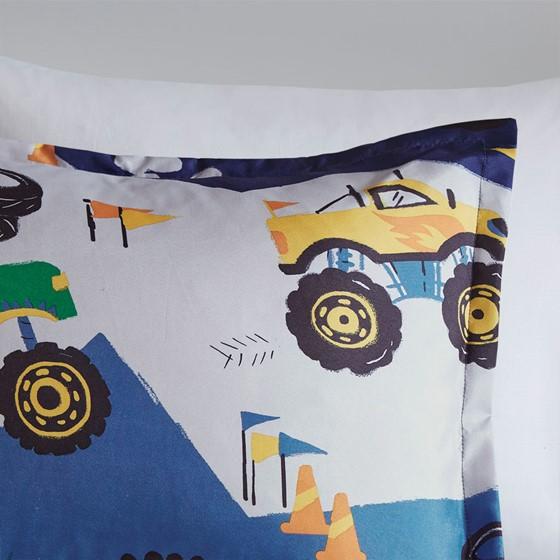 Nash Monster Truck Comforter Set (Blue)