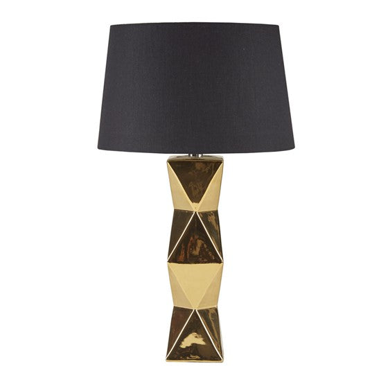 Kenlyn Geometric Ceramic Table Lamp (Gold)