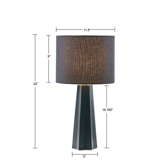 Athena Geometric Ceramic 22" Table Lamp