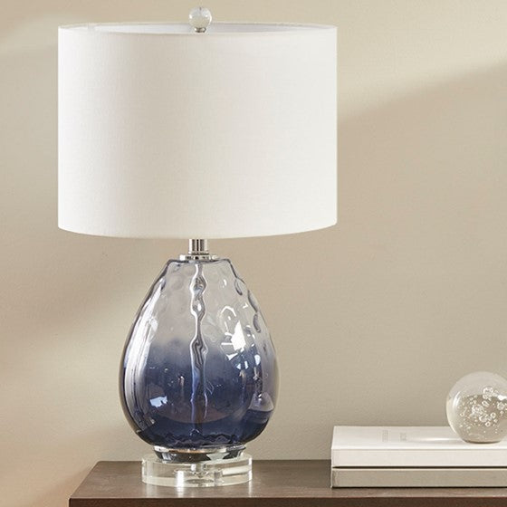 Borel Ombre Glass Table Lamp (Dark Blue)