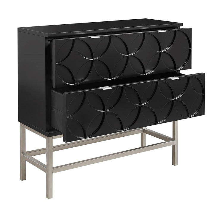 Sonata Accent Black Chest with 2 Drawers