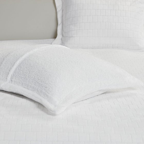 Laurie Plush to Sherpa Comforter Set (Ivory)