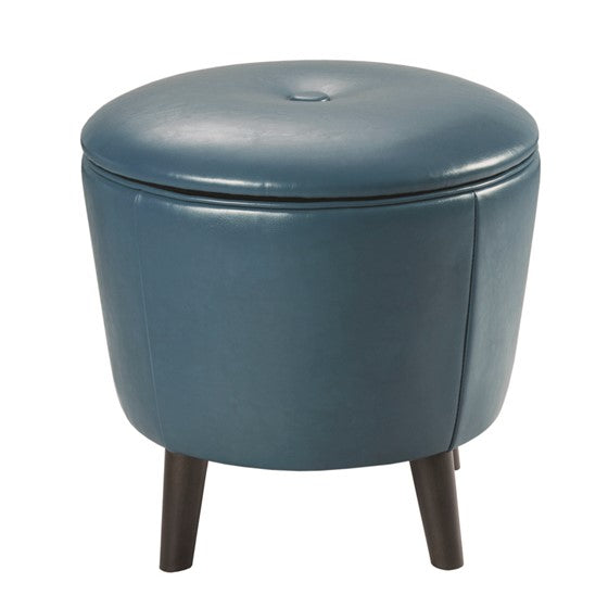 Crosby Blue Storage Ottoman