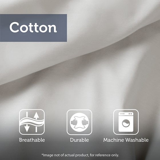 Haisley Cotton Comforter Set with Chenille Trim (Blue)