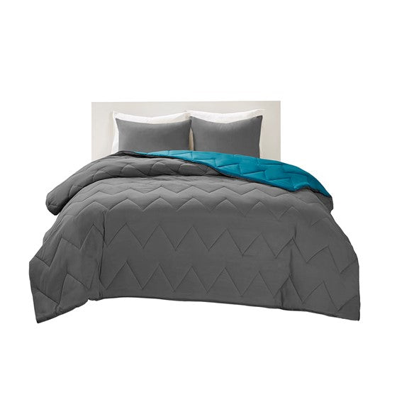 Trixie Reversible Comforter Mini Set (Teal)