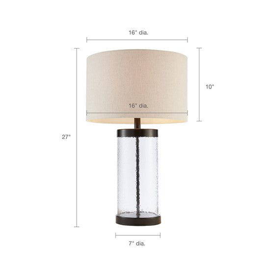 Macon Glass Cylinder Glass Table Lamp