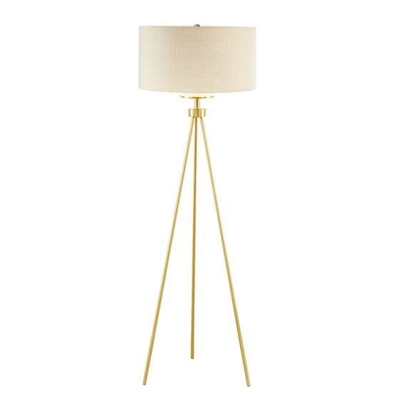 Pacific Metal Tripod Floor Lamp with Glass Shade
