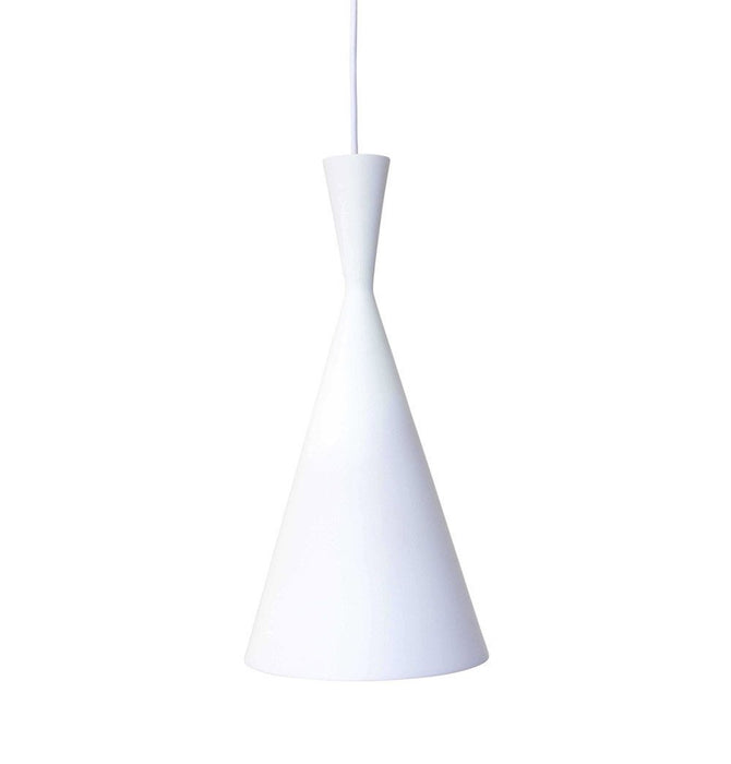 Beat Shade Tall Pendant Lamp - White - Reproduction