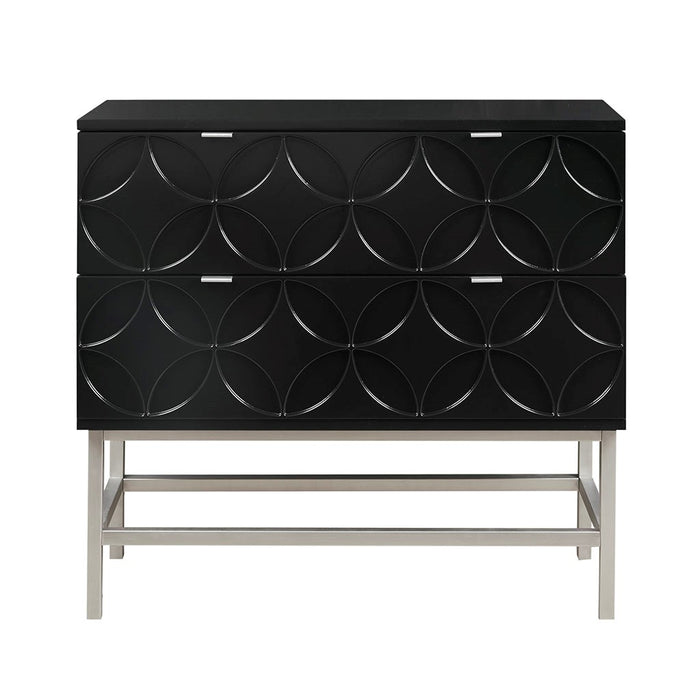 Sonata Accent Black Chest with 2 Drawers