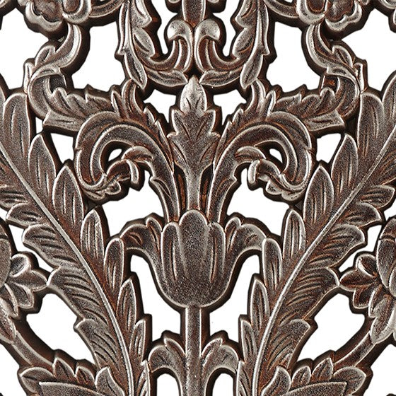 Bronze Botanical Panel Carved Wall Decor 2 Piece Set (ETA 03/08/2023)