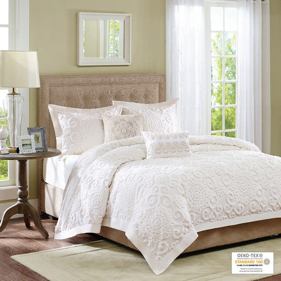 Suzanna Cotton Comforter Mini Set (Ivory)