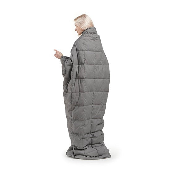 Hadly Goose Feather and Down Wearable Throw (Grey)