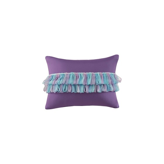 Pearl Metallic Printed Reversible Comforter Set (Teal/Purple)