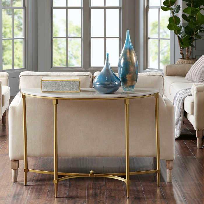 Bordeaux White Gold Console Table