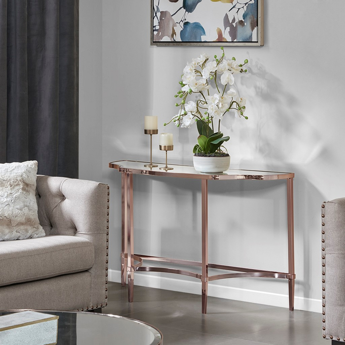 Triton Rose Gold Console Table
