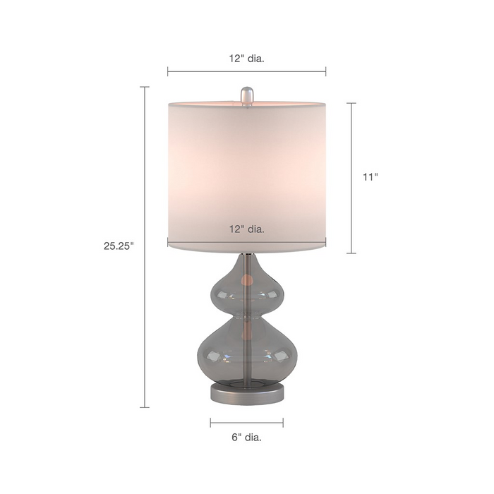 Ellipse Grey Table Lamp Set Of 2