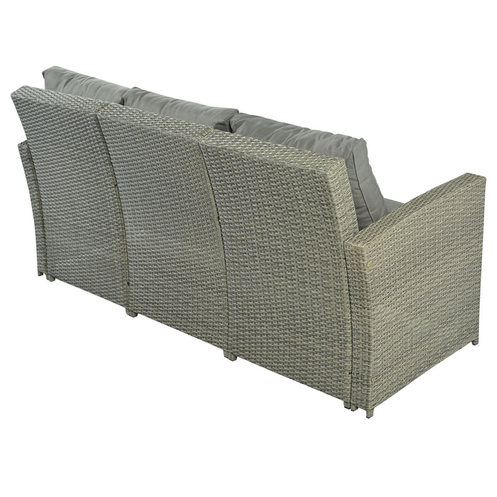 5-Piece Classic Rattan Sectional Seating Group Set