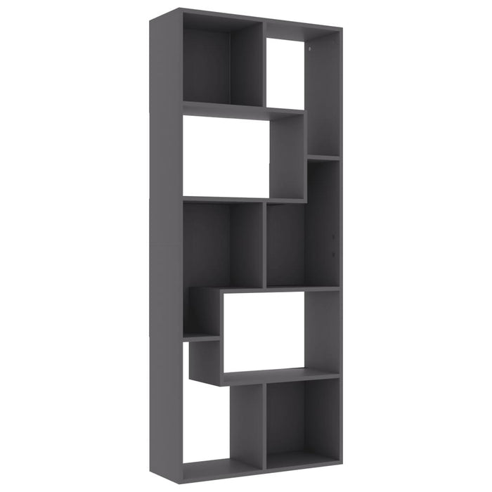 Book Cabinet Gray 26.4"x9.4"x63.4"