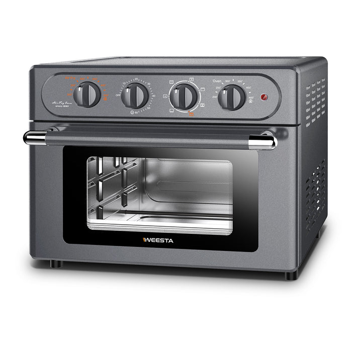 WEESTA 7-in-1 Convection Oven Countertop, 24QT Large Air Fryer with Accessories & E-Recipes