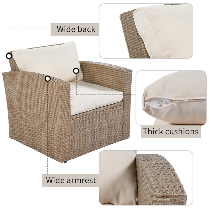 4-Piece Conversation Outdoor Patio Furniture Set
