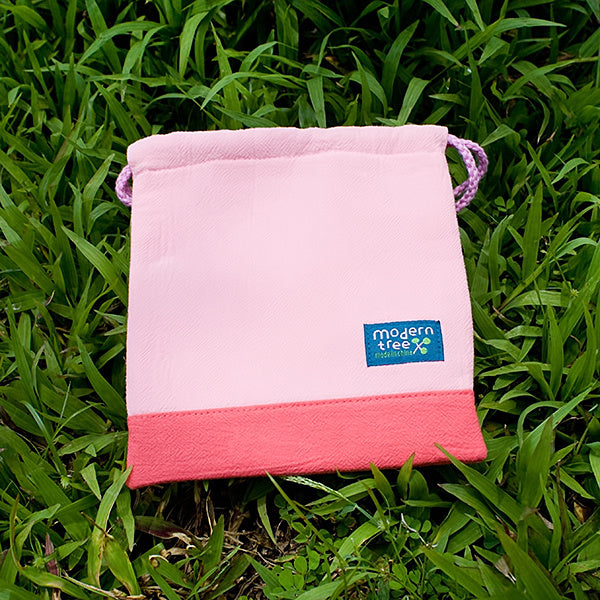 [Cook for you] Embroidered Applique Fabric Art Draw String Bag