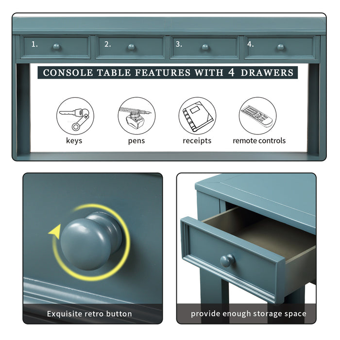 Simmons Entryway Hallway Sofa Table (Dark Blue)