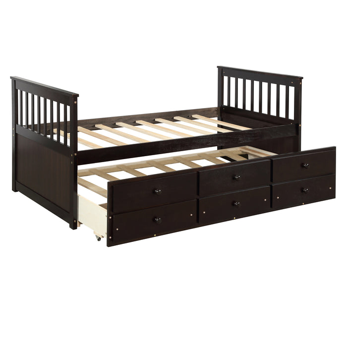 Captains Durable Twin Daybed with Trundle Storage