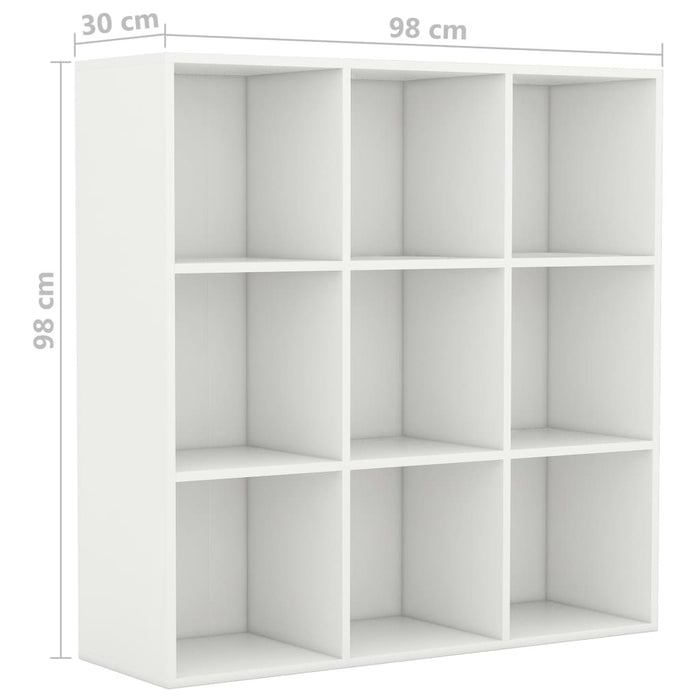 Book Cabinet White 38.6"x11.8"x38.6"