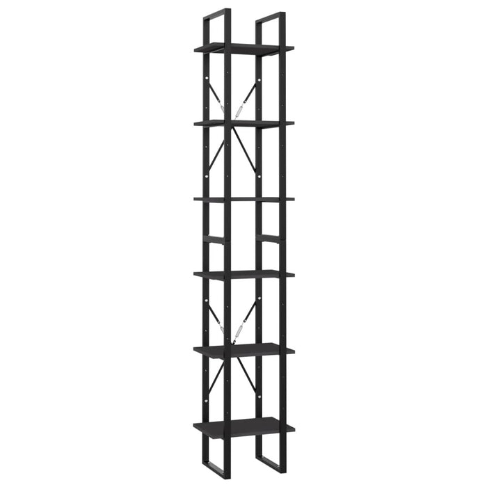 6-Tier Book Cabinet Gray 15.7"x11.8"x82.7" Chipboard