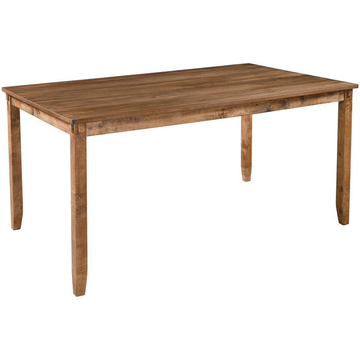 6-Piece Kitchen Dining Table Set Wooden Rectangular Dining Table, 4 Fabric Chairs and Bench Family Furniture