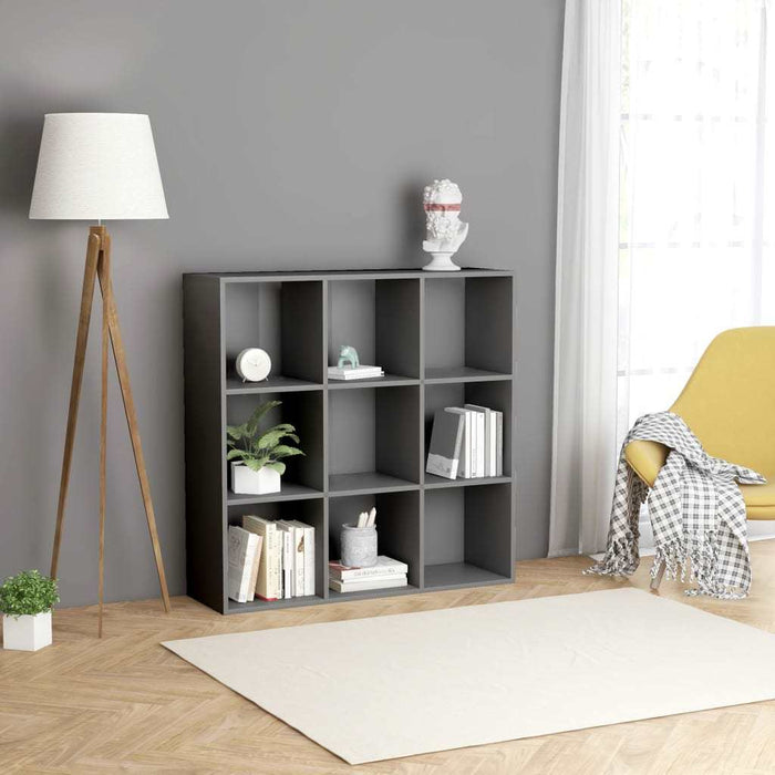 Book Cabinet Gray 38.6"x11.8"x38.6"