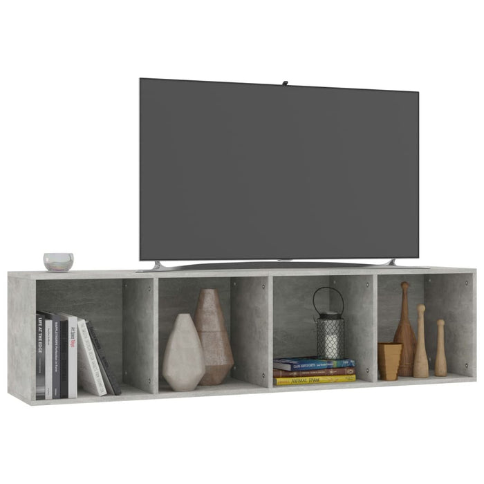 Book Cabinet/TV Cabinet Concrete Gray 14.2"x11.8"x56.3" Chipboard