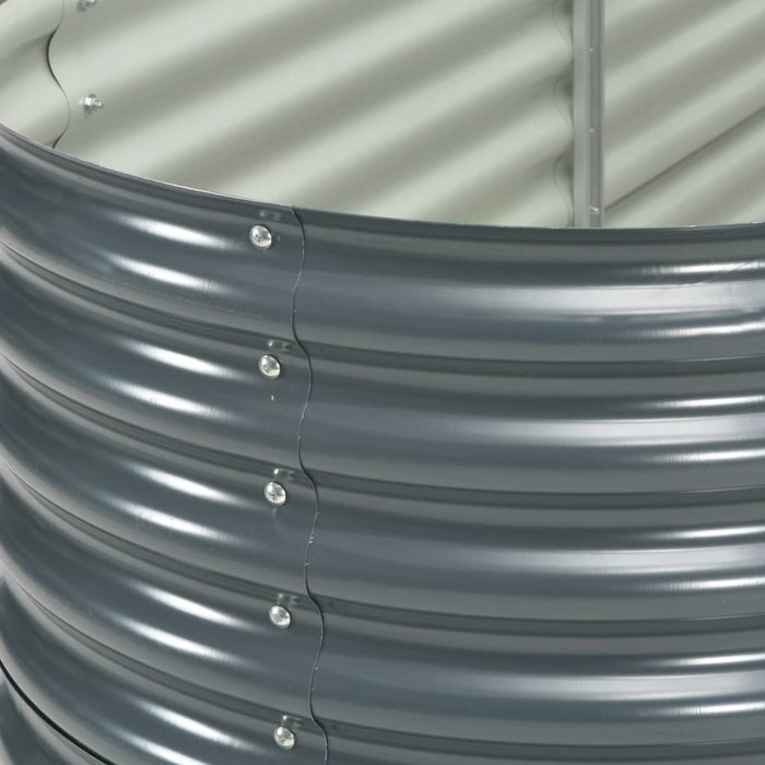 Garden Raised Bed 125.9"x31.4"x31.8" galvanized Steel Gray