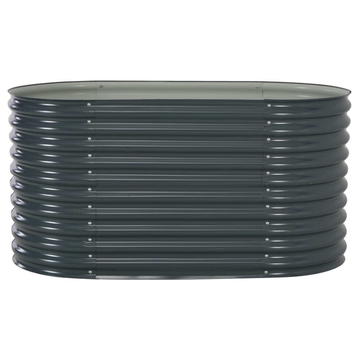 Garden Raised Bed 62.9"x31.4"x31.8" galvanized Steel Gray