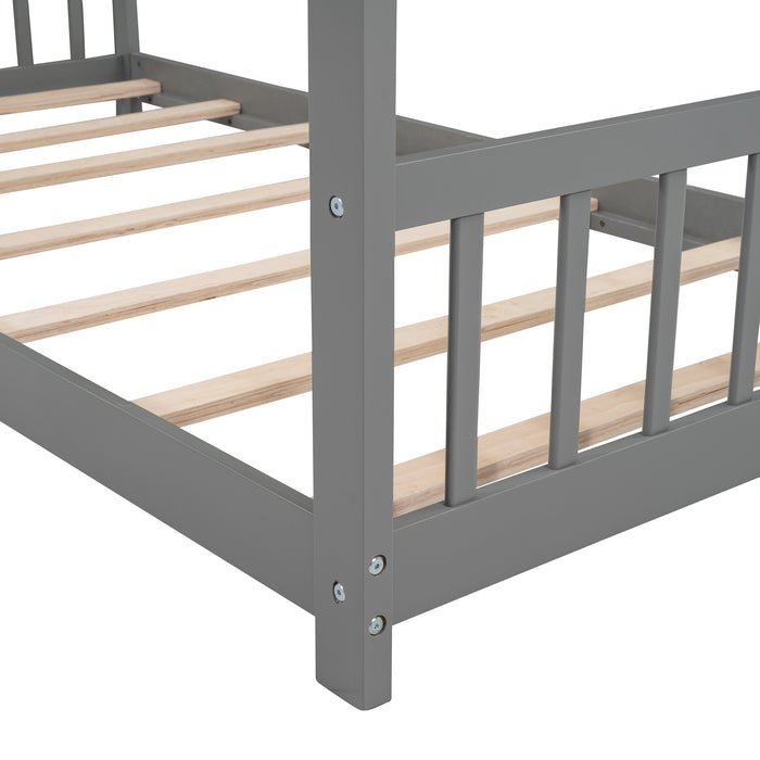 Twin Size House Bed Wood Bed