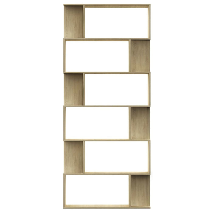 Book Cabinet/Room Divider Sonoma Oak 31.5"x9.4"x75.6" Chipboard