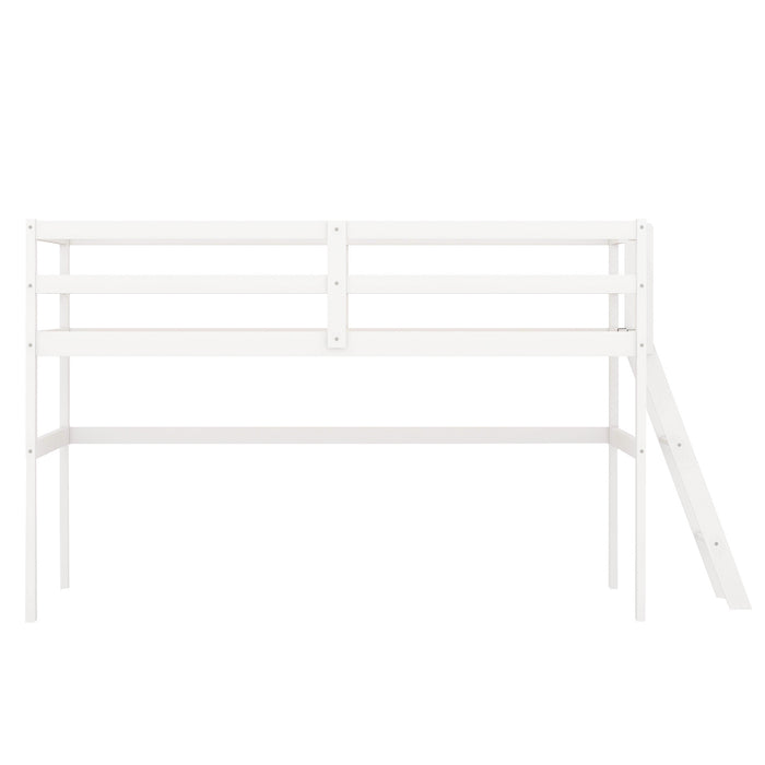 Twin Size Low Loft Bed with Ladder