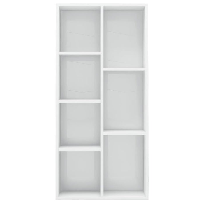 Book Cabinet High Gloss White 19.7"x9.8"x41.7"