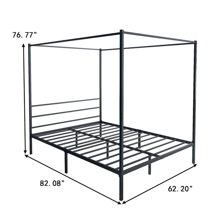 Modern Post Corner  Queen Size Canopy Bed