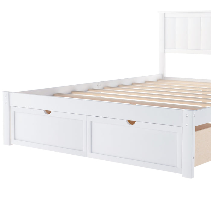 Higgins Full Size Platform Bed with Under Bed Drawers