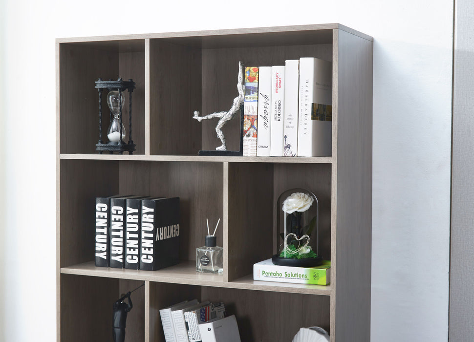 67\" Bookcase with Doors, 3-tier Bookshelf