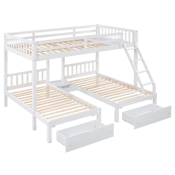 MyRoom Full Over Twin & Twin Wooden Bunk Bed