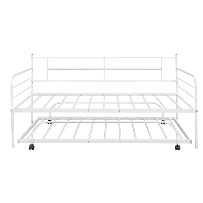 Metal Daybed with Trundle,Twin Size