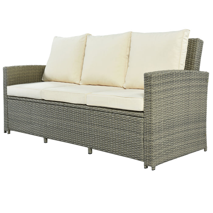 5-Piece Classic Rattan Sectional Seating Group Set