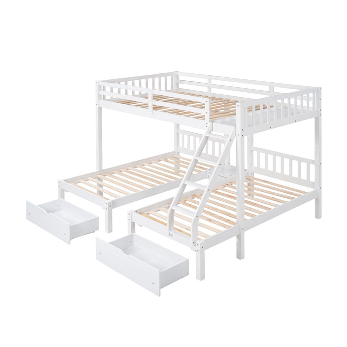MyRoom Full Over Twin & Twin Wooden Bunk Bed