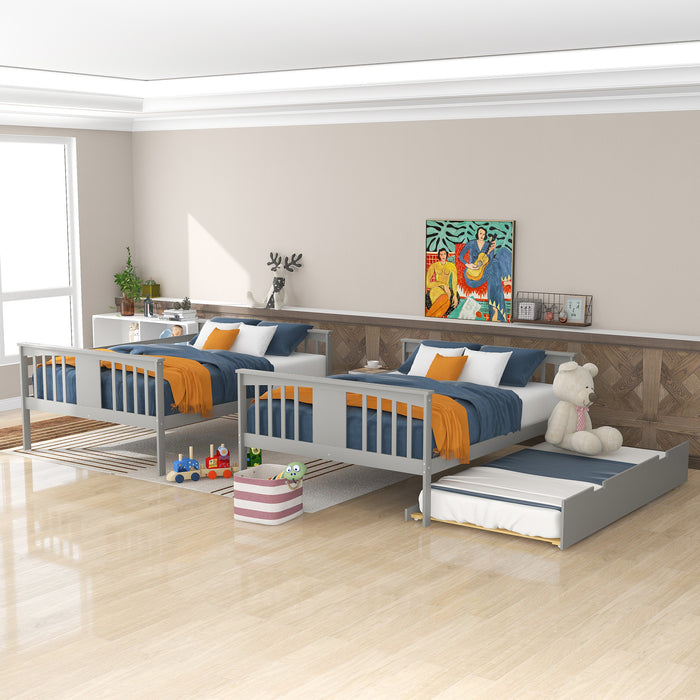 Simple Living Full over Full Bunk Bed with Twin Size Trundle