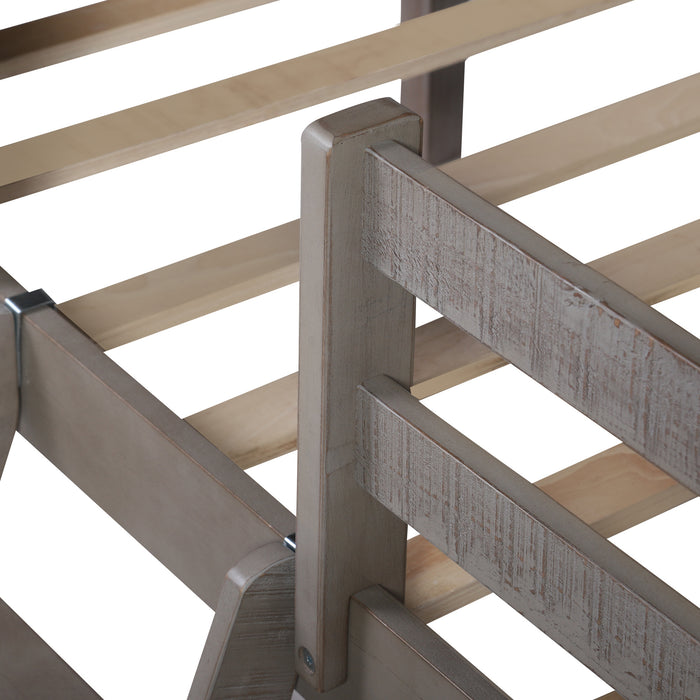 MyRoom Twin Size Low Loft Wood House Bed